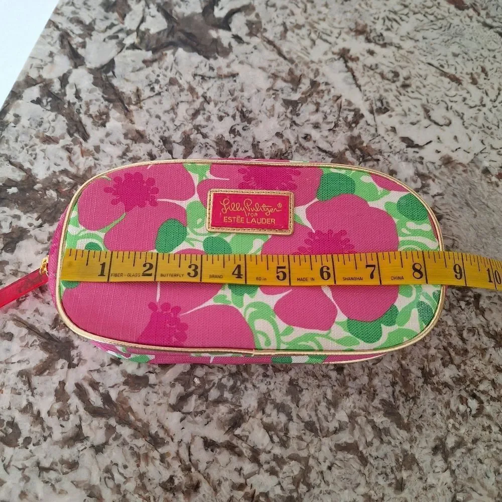 Estee Lauder Floral‎ Cosmetic Makeup Bag with Mirror By  Lilly Pulitzer Design